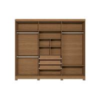 Guarda Roupa Casal 6 Portas (2 C- Espelho) E 3 Gavetas C- Pés Cb01t580 Canela-grafite - Kappesberg - 5