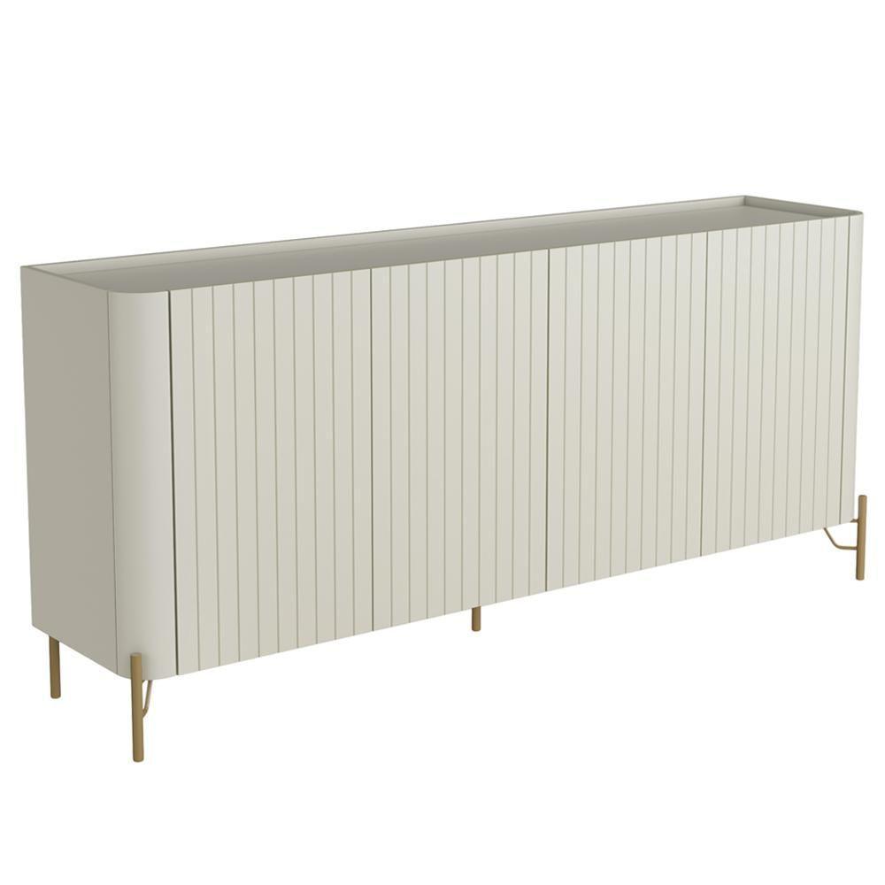 Buffet Sala De Jantar 4 Portas Brise 1 Gaveta Pés Industrial Dourado Naim I03 Luna - Lyam - 1