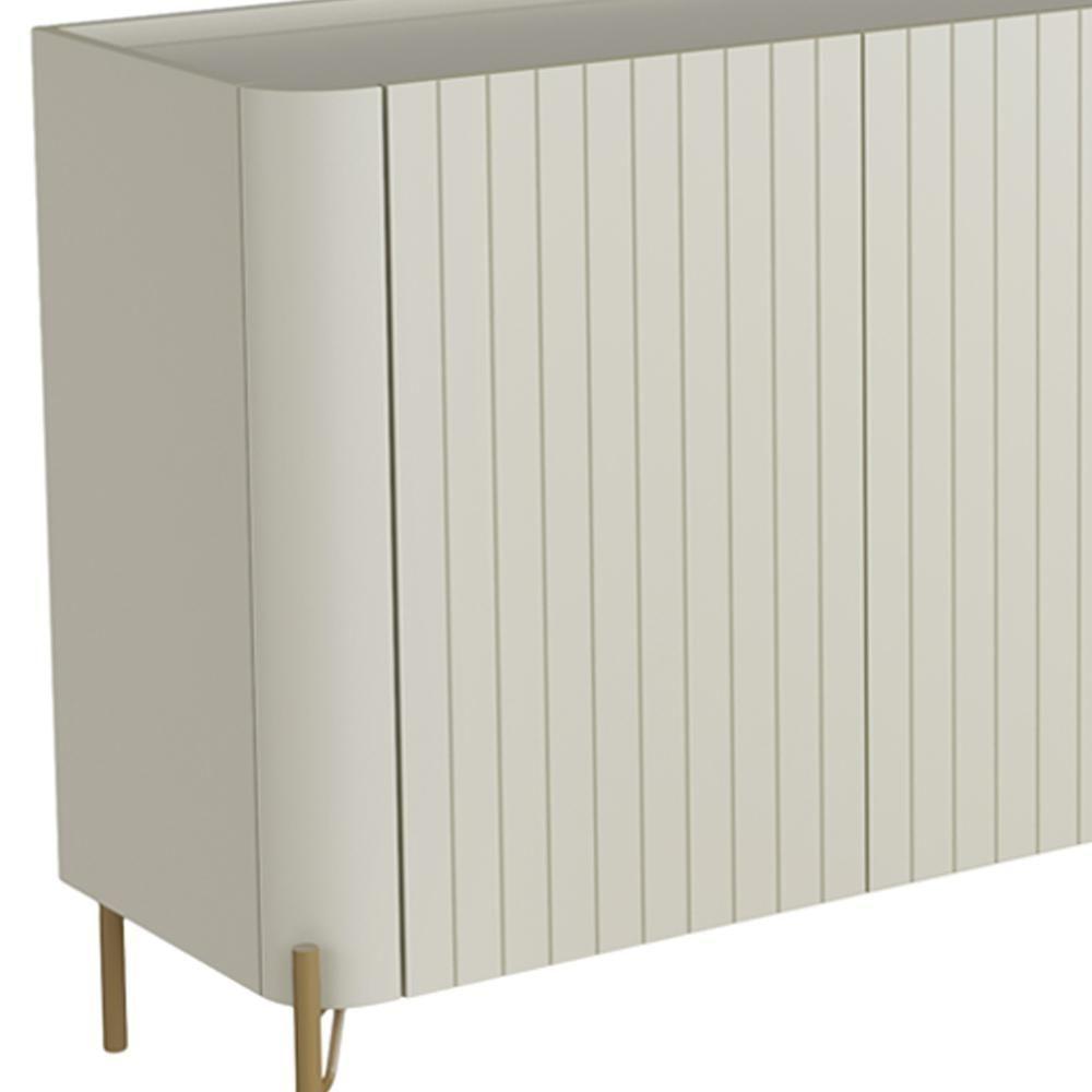 Buffet Sala De Jantar 4 Portas Brise 1 Gaveta Pés Industrial Dourado Naim I03 Luna - Lyam - 8