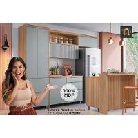 Cozinha Modulada Nesher Rainha E Marquesa 5 Peças (2aéreos+2balcões+1paneleiro) C5p110 Nature-branco-nesher - 5