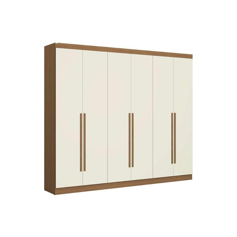 Guarda Roupa Casal 6 Portas E 3 Gavetas T580 Canela-off White - Kappesberg - 2