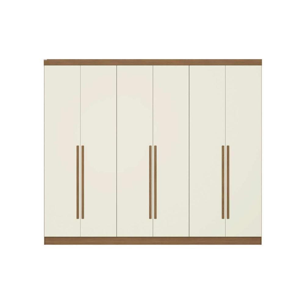 Guarda Roupa Casal 6 Portas E 3 Gavetas T580 Canela-off White - Kappesberg - 3