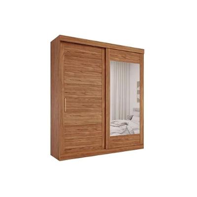 Guarda Roupa 2 Portas De Correr (1 C- Espelho) E 3 Gavetas Flora Cinamomo - Panan