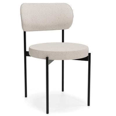 Cadeira Decorativa Estofada Para Sala De Jantar Louvre L02 Linho Cru - Lyam Decor