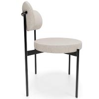 Cadeira Decorativa Estofada Para Sala De Jantar Louvre L02 Linho Cru - Lyam Decor