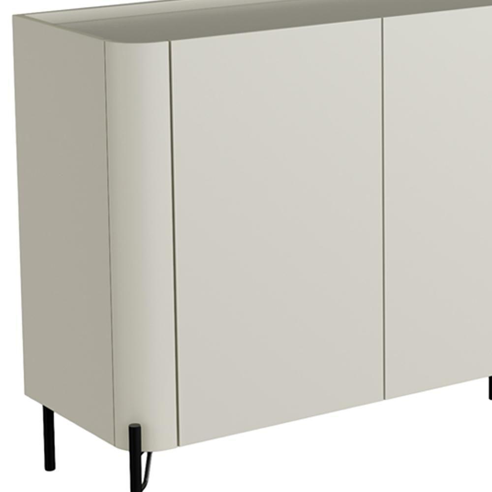 Buffet Para Sala De Jantar 4 Portas 1 Gaveta Pés Industrial Preto Naim I03 Luna - Lyam - 8