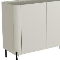 Buffet Para Sala De Jantar 4 Portas 1 Gaveta Pés Industrial Preto Naim I03 Luna - Lyam - 8