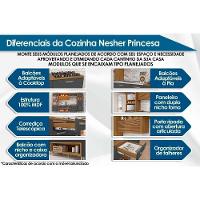 Kit De Cozinha Completa 2 Peças Princesa (1aéreo+1balcão) C2p45 Freijo-off White - Nesher - 2
