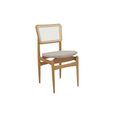 Cadeira Sala De Jantar Stela 1cmm013ca Premium Madeira Maciça 1 Un Carvalho-linho Bege Argila-tela Bege - Kappesberg