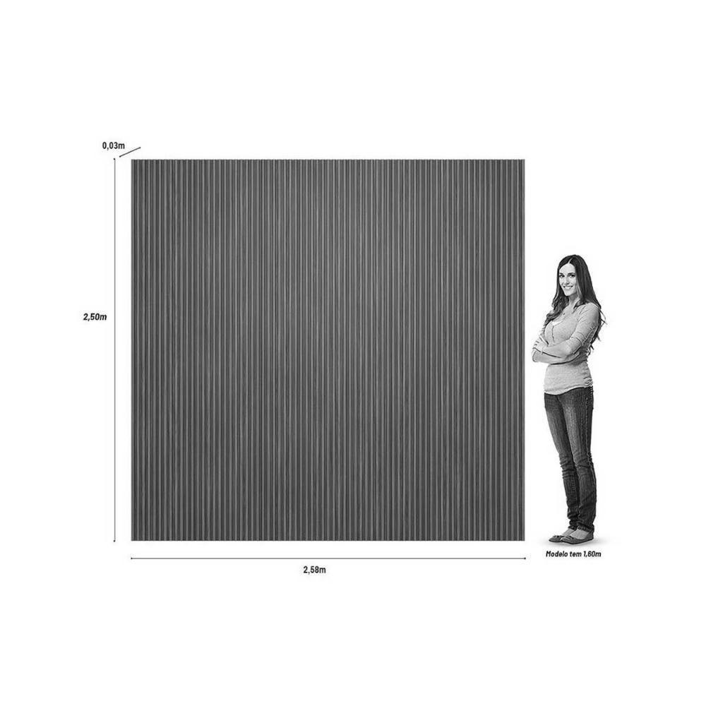 Painel P- Lavabo Até 90 Pol Modular 2.6 Ripado 258x250cm Nature Fosco - Linea Brasil - 2