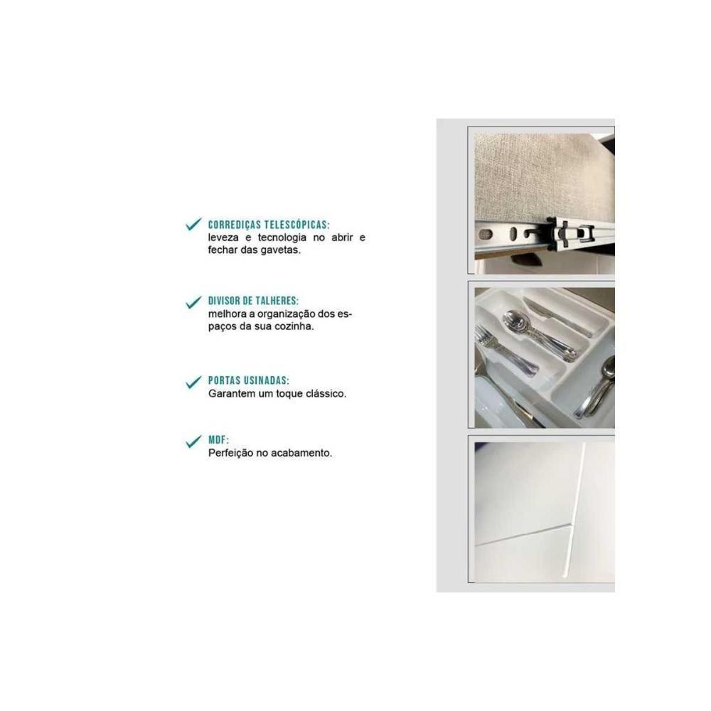 Cozinha Modulada Completa Bella 3 Peças (2aéreos+1paneleiro) C3p26 Branco - Carraro - 5