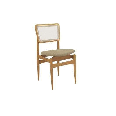 Cadeira Sala De Jantar Stela 1cmm013ca Premium Madeira Maciça 1 Un Carvalho-boucle Bege-tela Bege - Kappesberg