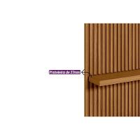 Prateleira Quarto Solteiro Modular 1.4 Painel - Parede 136x017 Nature Fosco - Linea Brasil - 2