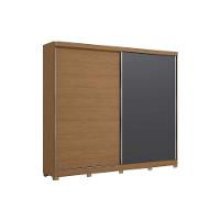 Guarda Roupa Casal 2 Portas De Correr E 4 Gavetas C- Pés Cb03t583 Canela-grafite - Kappesberg - 3