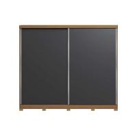 Guarda Roupa Casal 2 Portas De Correr E 4 Gavetas C- Pés Cb03t583 Canela-grafite - Kappesberg