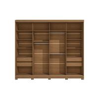 Guarda Roupa Casal 2 Portas De Correr E 4 Gavetas C- Pés Cb03t583 Canela-grafite - Kappesberg - 7