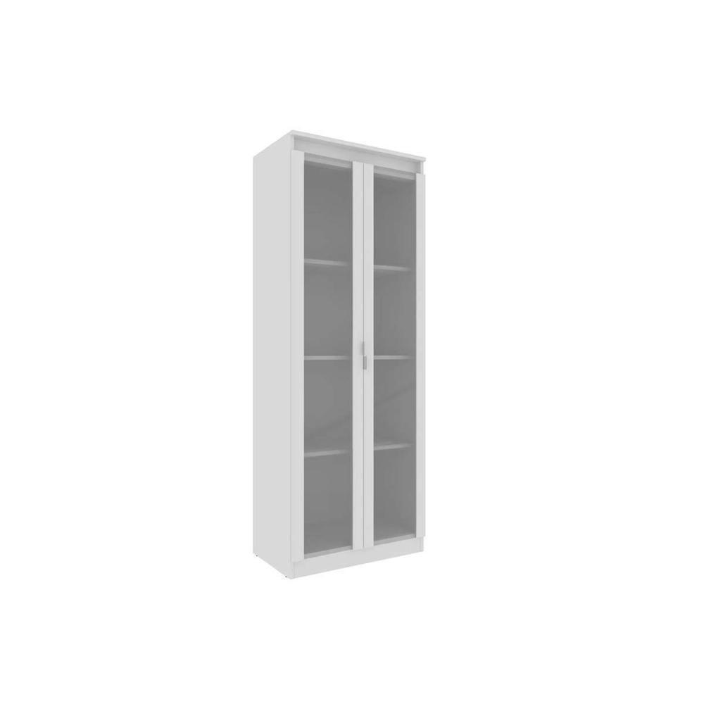 Cristaleira Sala Jantar Me-4189 C- 2 Portas De Vidro E 3 Prateleiras Branco - Tecno Mobili - 1