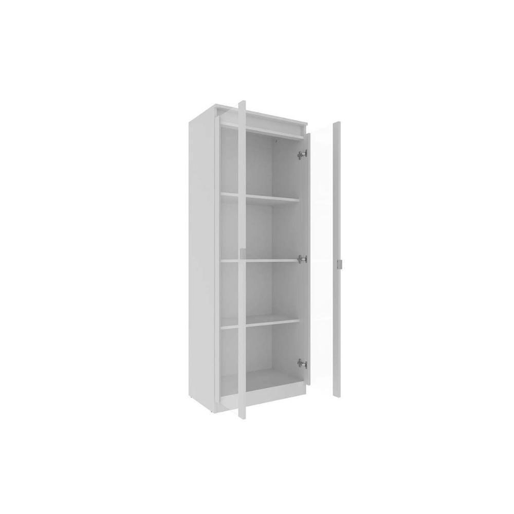 Cristaleira Sala Jantar Me-4189 C- 2 Portas De Vidro E 3 Prateleiras Branco - Tecno Mobili - 3