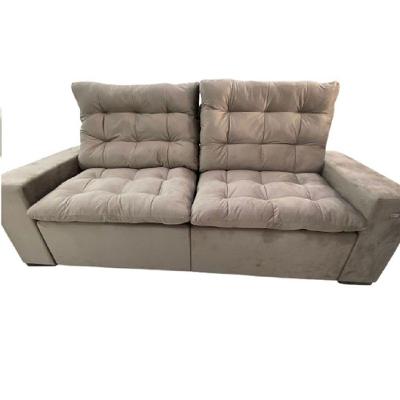 Sofá Voluto Molas Ensacadas Retrátil Reclinável Kappesberg Prata