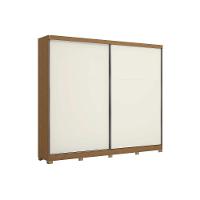 Guarda Roupa Casal 2 Portas De Correr E 4 Gavetas C- Pés Cb03t583 Canela-off White - Kappesberg - 2