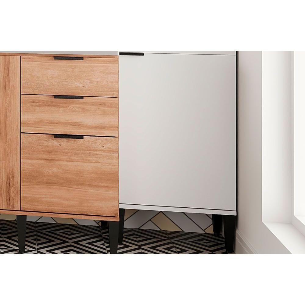 Cozinha Modulada Carraro Alpha Alpha 5 Peças (1aéreo+2balcões+1paneleiro+1ilha) C5p133 Freijo-branco-carraro - 7