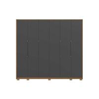 Guarda Roupa Casal 6 Portas E 4 Gavetas C- Pés Cb03t581 Canela-grafite - Kappesberg - 3