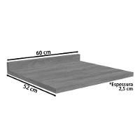 Gabinete De Cozinha Modulado Balcão C- Tampo Ciela R623 C- 1 Porta 60cm Canela - Kappesberg - 3