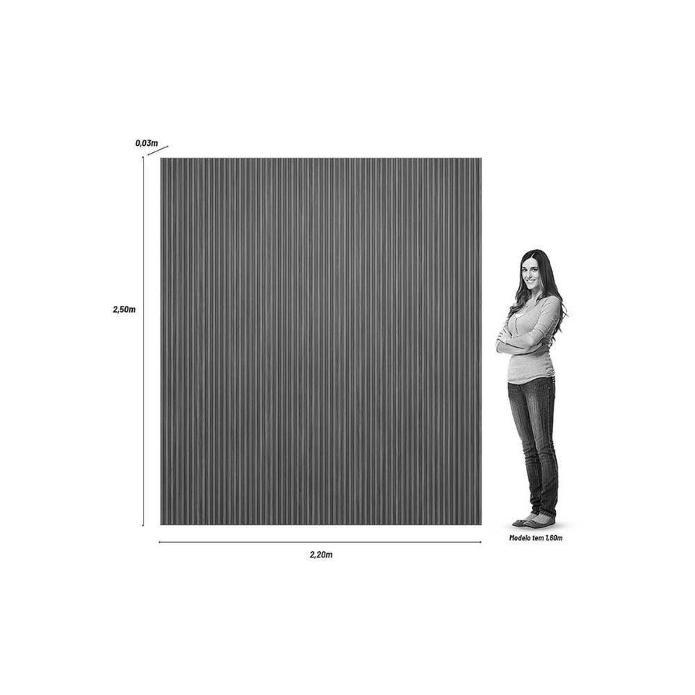 Painel P- Quarto Até 85 Pol Modular 2.2 Ripado 219x250cm Nature Fosco - Linea Brasil - 2