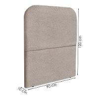 Cabeceira Solteiro 90 Cm Com Frame Alana Boucle Bege Escuro Artte - 3