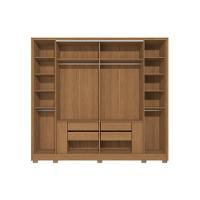 Guarda Roupa Casal 6 Portas (2 C- Espelho) E 4 Gavetas C- Pés Cb01t581 Canela-grafite - Kappesberg - 3