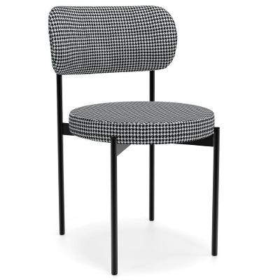 Cadeira Decorativa Estofada Para Sala De Jantar Louvre L02 Pied Poule - Lyam Decor