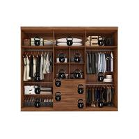 Guarda Roupa Casal 6 Portas (2 C- Espelho) E 4 Gavetas C- Pés Giardino Nogueira Touch - Demóbile - 10