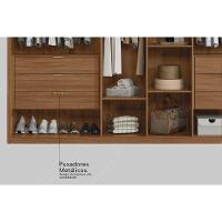 Guarda Roupa Casal 6 Portas (2 Ripadas) E 6 Gavetas Atrice Nogueira Touch - Demóbile - 2
