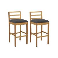 Banqueta Sala De Jantar Sofia 1bmm006ca Premium Madeira Maciça Kit 2 Un Carvalho-boucle Grafite - Kappesberg - 1