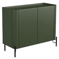 Buffet Para Sala De Jantar 2 Portas 1 Gaveta Pés Industrial Preto Naim I03 Musgo - Lyam - 1