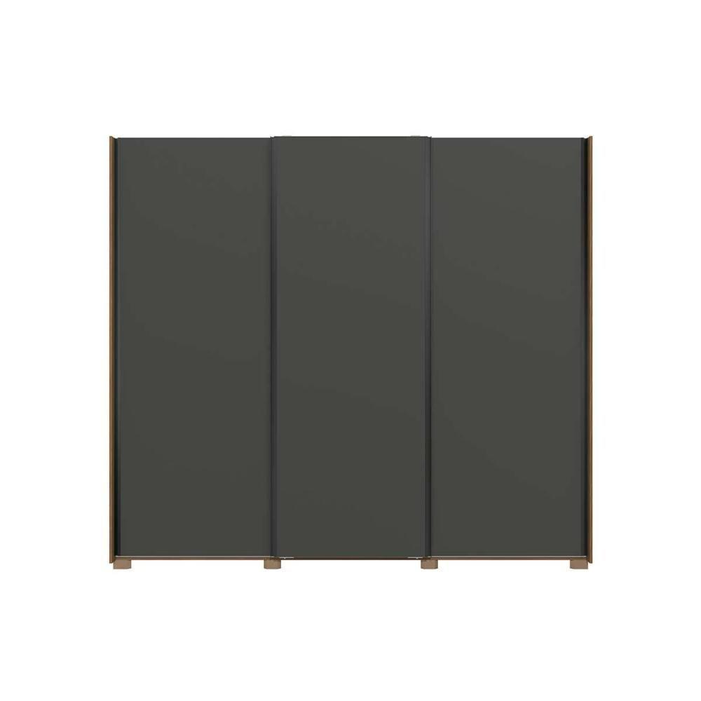 Guarda Roupa Casal 3 Portas De Correr E 4 Gavetas C- Pés Cb03t582 Canela-grafite - Kappesberg - 3
