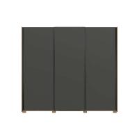 Guarda Roupa Casal 3 Portas De Correr E 4 Gavetas C- Pés Cb03t582 Canela-grafite - Kappesberg - 3