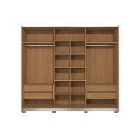 Guarda Roupa Casal 3 Portas De Correr E 4 Gavetas C- Pés Cb03t582 Canela-grafite - Kappesberg - 6