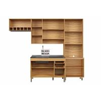 Módulo Cozinha Ronipa Nápoli Prime 4 Peças (2aéreos+1balcão+1paneleiro) C4p238 Amendoa-grafite-ronipa - 8