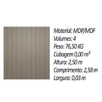 Painel P- Quarto Até 90 Pol Modular 2.6 Ripado 258x250cm Gris Fosco - Linea Brasil - 3