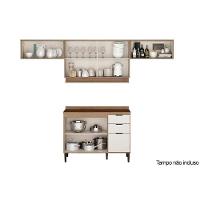Kit De Cozinha Completa 4 Peças Alpha (3aéreos+1balcão) C4p180 Branco - Carraro - 3