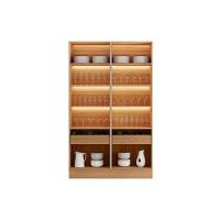 Cristaleira De Cozinha Allure Adega Vinhos C- 4ptas Vidro 5 Prat 2gavs E Leads 140cm Jequitiba-gris Fosco - Linea Brasil - 6