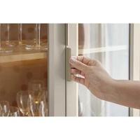 Cristaleira De Cozinha Allure Adega Vinhos C- 4ptas Vidro 5 Prat 2gavs E Leads 140cm Jequitiba-gris Fosco - Linea Brasil - 9