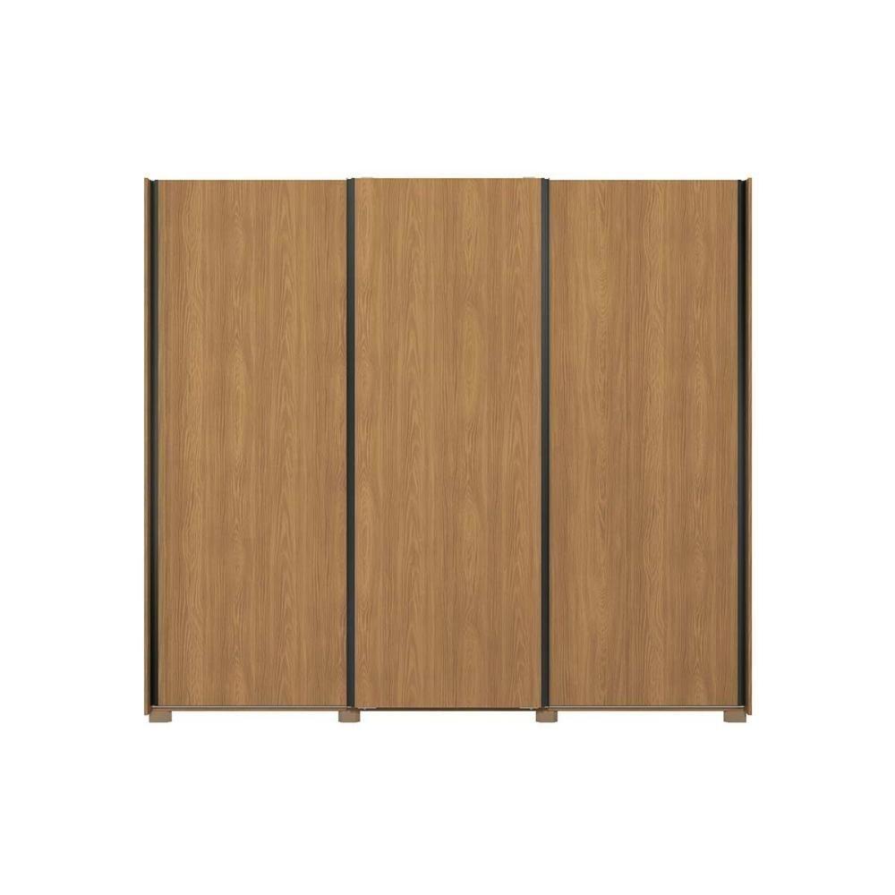 Guarda Roupa Casal 3 Portas De Correr E 4 Gavetas C- Pés Cb03t582 Canela - Kappesberg - 2