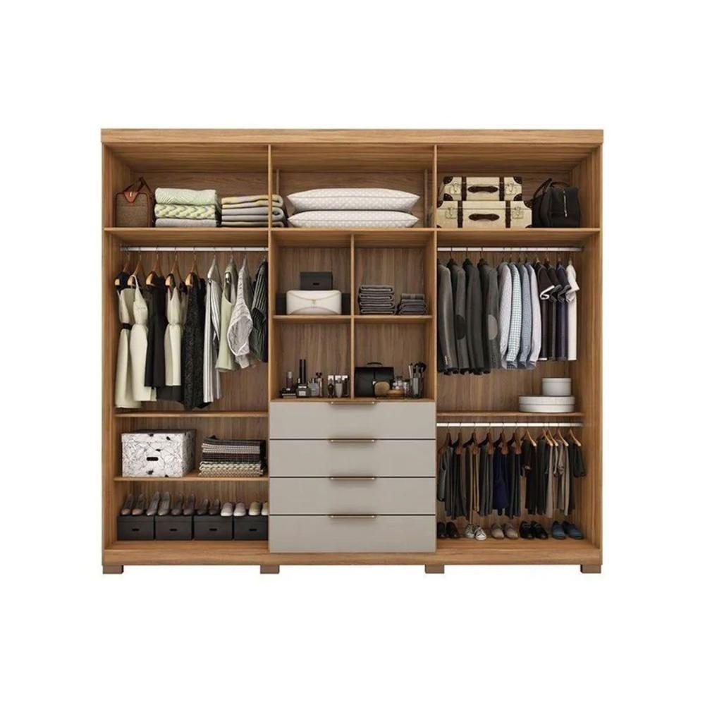 Guarda Roupa Casal 6 Portas (2 C- Espelho) E 4 Gavetas C- Pés Giardino Amendola-nude Prime Tx - Demóbile - 3