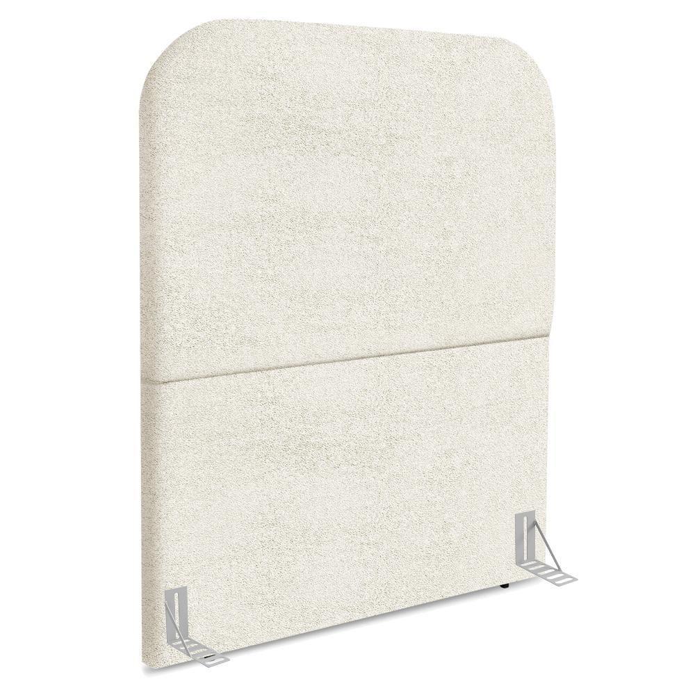 Cabeceira Solteiro 90 Cm Com Frame Alana Boucle Bege Artte - 1