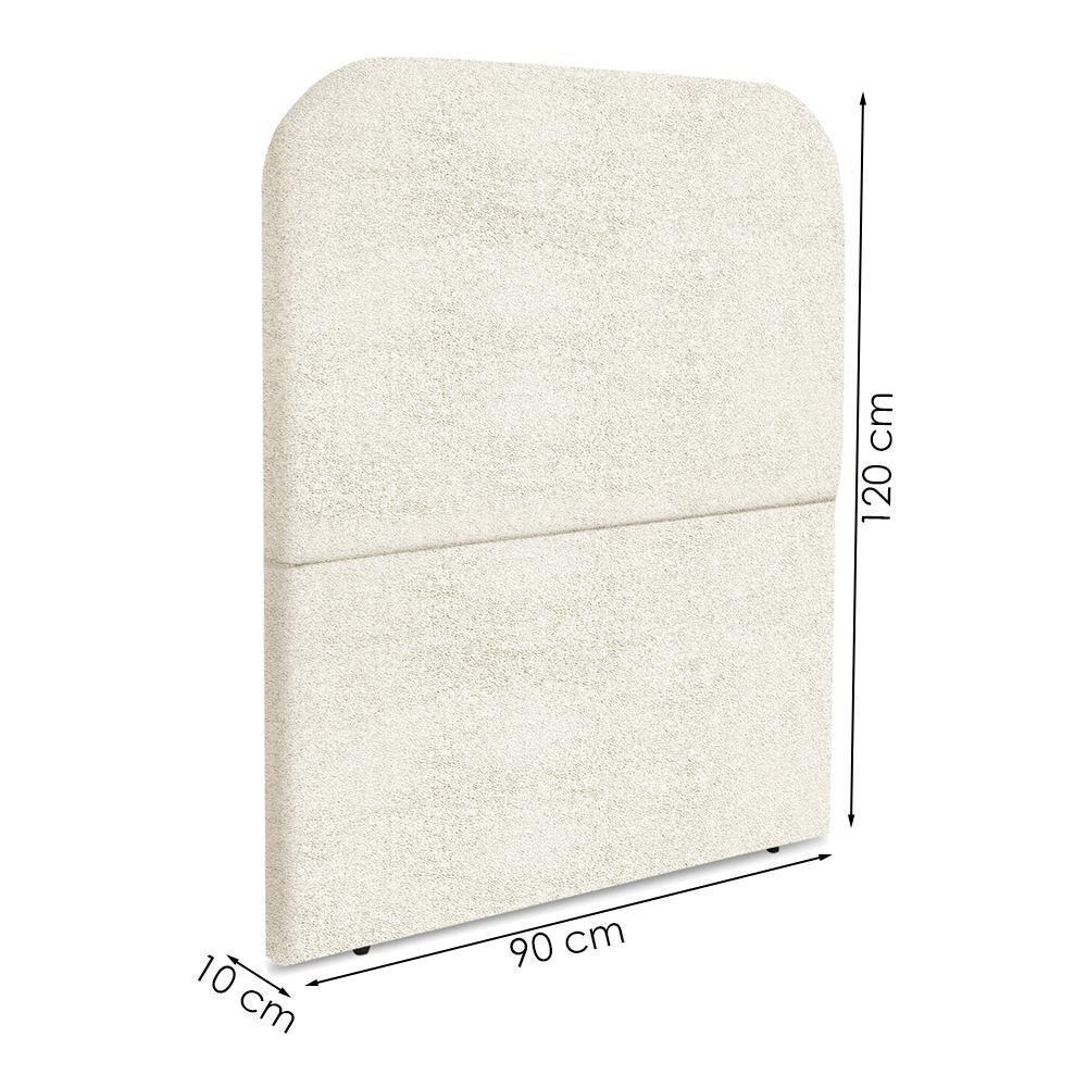 Cabeceira Solteiro 90 Cm Com Frame Alana Boucle Bege Artte - 3