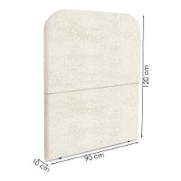Cabeceira Solteiro 90 Cm Com Frame Alana Boucle Bege Artte - 3