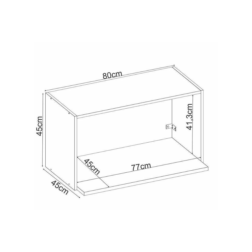 Nicho P- Cozinha Proença Suporte P- Microondas 80cm Nogueira Touch - Demóbile - 2