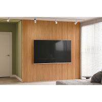 Painel P- Quarto Até 90 Pol Modular 2.6 Ripado 258x250cm Nature Fosco - Linea Brasil - 1